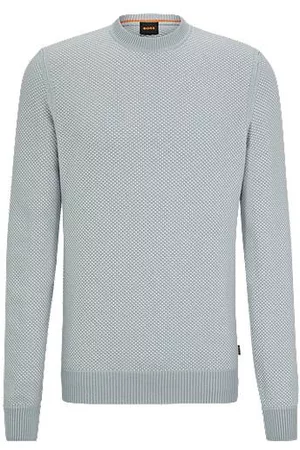 HUGO BOSS Homem Sweatshirts - Camisola de algodão orgânico com estrutura rica