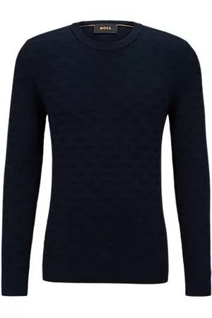 HUGO BOSS Homem Sweatshirts - Camisola de seda com padrão jacquard