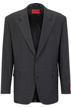 HUGO BOSS Homem Blazers - Casaco de abotoamento simples em tecido elástico de alto desempenho