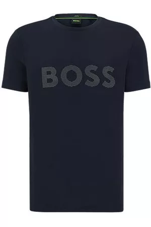 HUGO BOSS Homem T-shirts & Manga Curta - T-shirt de ajuste slim e logótipo refletor decorativo