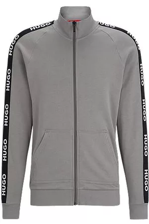 HUGO BOSS Homem Casacos - Relaxed-fit jacket in organic cotton with logo tape