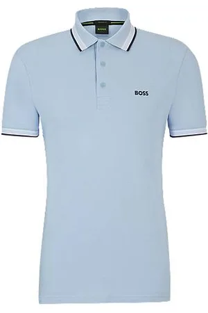 HUGO BOSS Polo Paddy em piqué de algodão com logótipo por baixo do colarinho