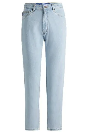 HUGO BOSS Calças de ganga mom em ganga elástica aqua