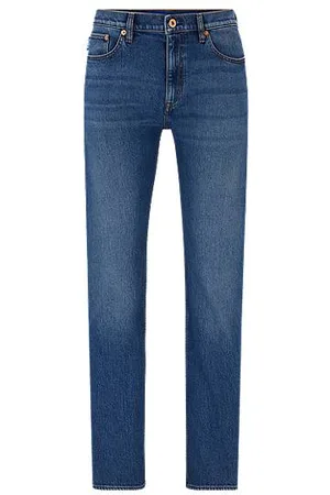 HUGO BOSS Calças de ganga azul-médio de ajuste slim em ganga elástica