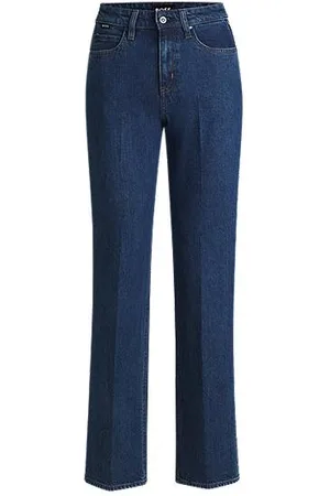 HUGO BOSS Calças de ganga azuis-escuras de ajuste slim em ganga elástica confortável