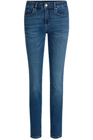 HUGO BOSS Calças de ganga em vermelho fundido de ajuste slim em ganga super elástica
