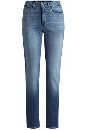 HUGO BOSS Calças de ganga azul-médio de ajuste slim em ganga elástica
