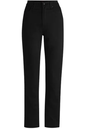 HUGO BOSS Calças de ganga pretas com ajuste slim em ganga elástica preta