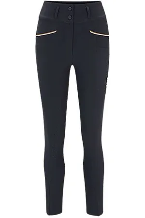 HUGO BOSS Calças equestres com cintura alta e aderência integral