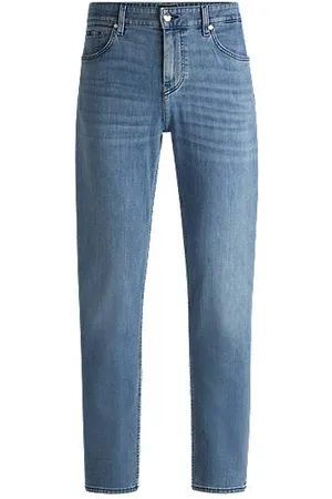 HUGO BOSS Calças de ganga Maine de ajuste regular em ganga super suave azul