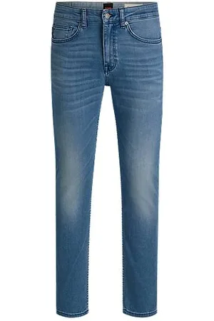 HUGO BOSS Calças de ganga Delaware azuis de ajuste slim em ganga super elástica