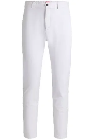 HUGO BOSS Calças cargo de ajuste slim em gabardine de algodão elástico