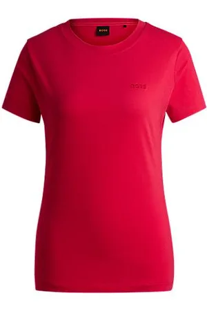 HUGO BOSS T-shirt de algodão de ajuste slim com logótipo tonal