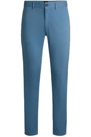 HUGO BOSS Chinos de ajuste slim em cetim de algodão elástico