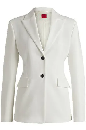 HUGO BOSS Blazer de ajuste slim com botões contrastantes