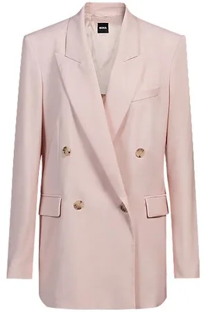 HUGO BOSS Blazer de ajuste regular em lã virgem