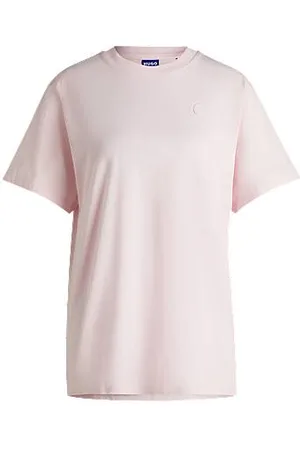 HUGO BOSS T-shirt em jersey de algodão com emblema com logótipo
