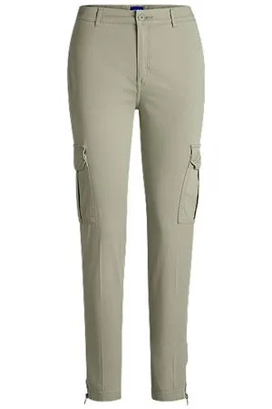 HUGO BOSS Calças cargo de ajuste slim em algodão elástico