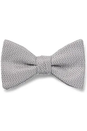 HUGO BOSS Laço de gravata de mistura de seda com padrão jacquard