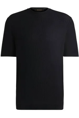 HUGO BOSS Camisola em seda com estrutura tricotada