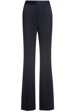 HUGO BOSS Calças de ajuste slim em sarja brilhante