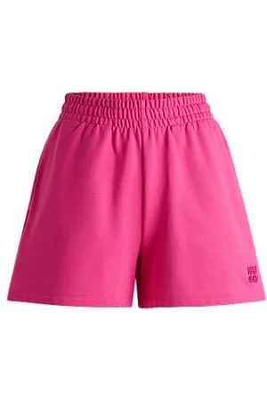 HUGO BOSS Calções em terry de algodão com logótipo bordado