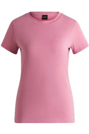 HUGO BOSS T-shirt de algodão de ajuste slim com logótipo tonal