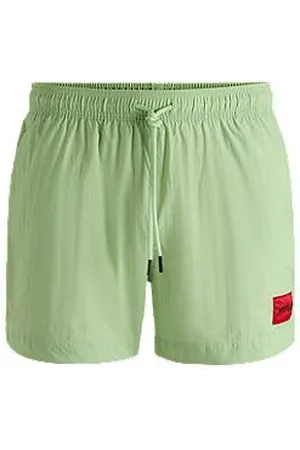HUGO BOSS Calções de banho totalmente forrados com etiqueta com logótipo vermelho