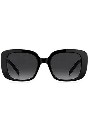 HUGO BOSS Óculos escuros em acetato preto com monograma Double B