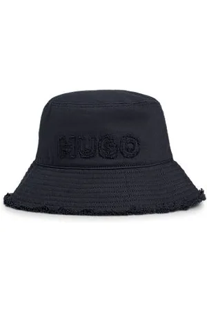 HUGO BOSS Chapéu de algodão com logótipo e franjas
