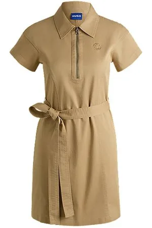HUGO BOSS Vestido mini com fecho de correr e logótipo Happy