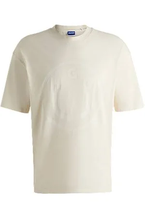 HUGO BOSS T-shirt em algodão de ajuste grande com logótipo da nova estação