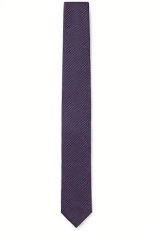 HUGO BOSS Gravata com micro pontos em jacquard de seda