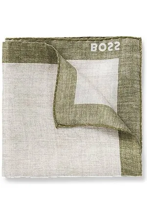HUGO BOSS Lenço de bolso estampado com rebordo com logótipo