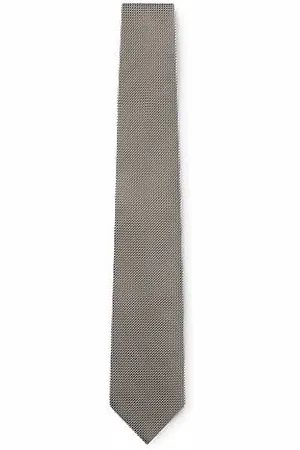 HUGO BOSS Gravata de mistura de seda com padrão jacquard