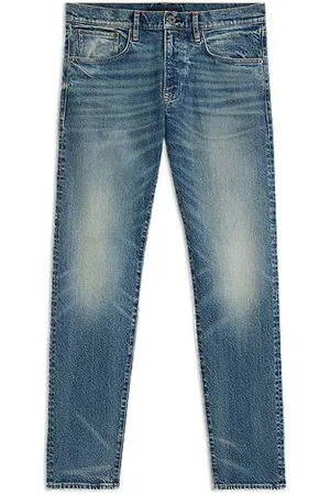 HUGO BOSS Calças de ganga de ajuste slim BECKHAM x em ganga com acabamento vintage