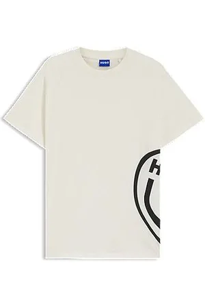 HUGO BOSS T-shirt em jersey de algodão com gráficos Happy