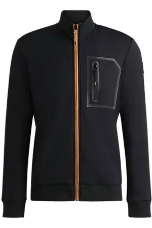 HUGO BOSS Cardigan equestre com bolso no peito com fecho