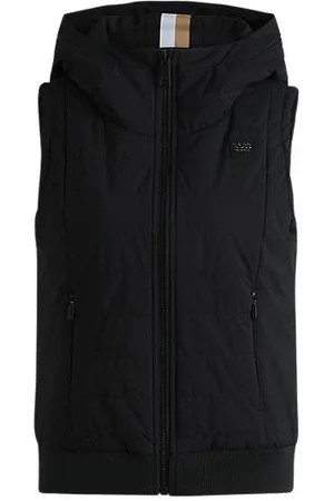 HUGO BOSS Colete puffer equestre com logótipo bordado