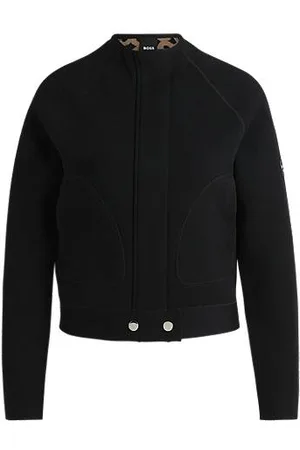 HUGO BOSS Cardigan equestre com fecho oculto