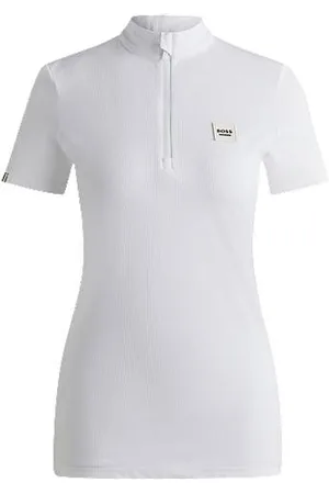 HUGO BOSS Camisa de espetáculo equestre em tecido elástico canelado