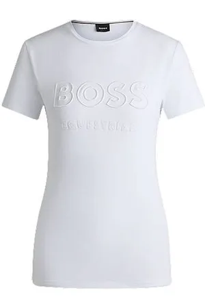 HUGO BOSS T-shirt equestre em algodão elástico com logótipo bordado