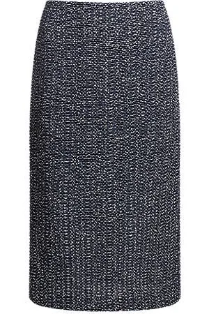 HUGO BOSS Saia lápis em tweed de crochet de dois tons