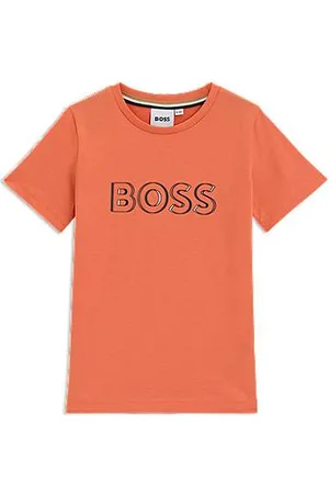 HUGO BOSS T-shirt de ajuste slim para criança em algodão com estampado de logótipo