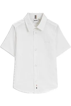 HUGO BOSS Camisa de ajuste regular para criança em algodão Oxford
