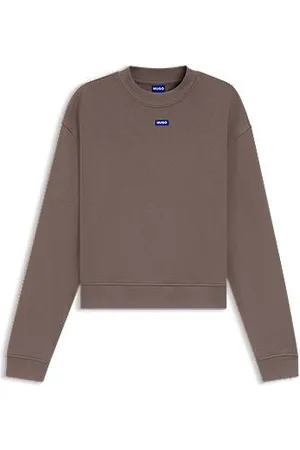 HUGO BOSS Camisola em algodão terry com logo estampado