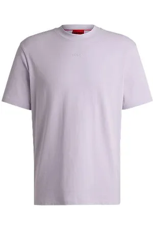HUGO BOSS T-shirt de ajuste descontraído em algodão com estampado do logótipo