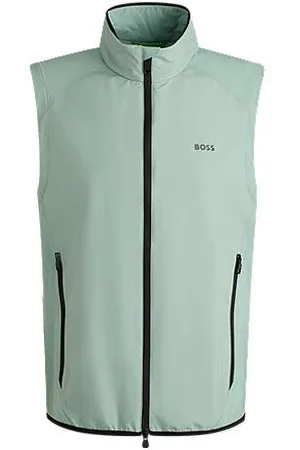 HUGO BOSS Colete de golfe repelente à água com detalhes refletores decorativos