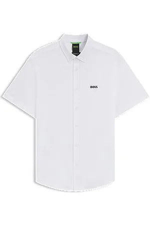 HUGO BOSS Camisa de ajuste regular em jersey de algodão dinâmico