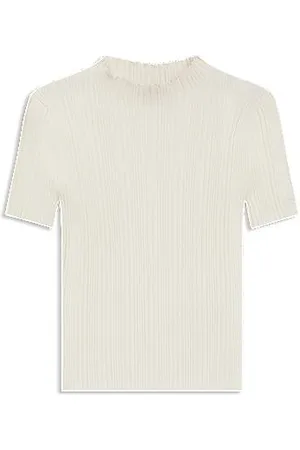 HUGO BOSS Camisola de gola alta com malha canelada irregular